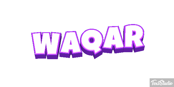 Waqar Text effect