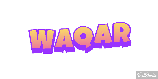 Waqar Text effect