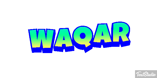 Waqar Text effect