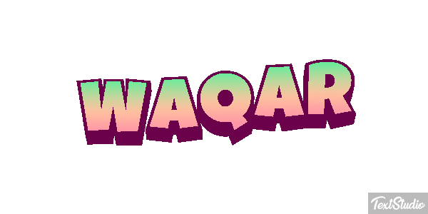 Waqar Text effect