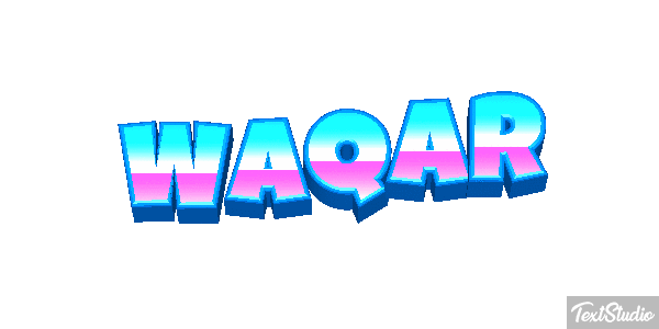 Waqar Text effect