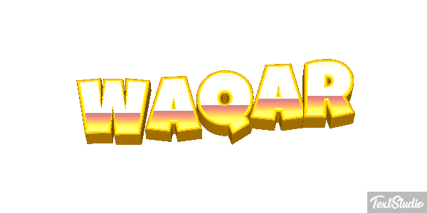 Waqar Text effect