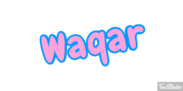 Waqar Text effect