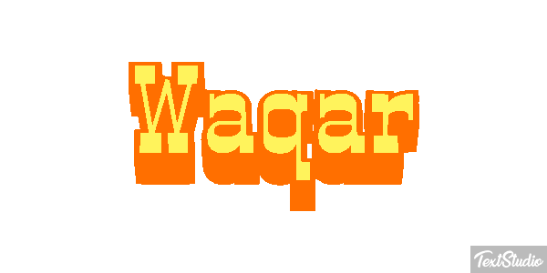 Waqar Text effect