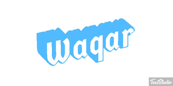 Waqar Text effect
