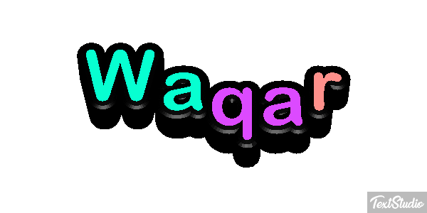 Waqar Text effect