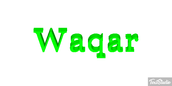 Waqar Text effect