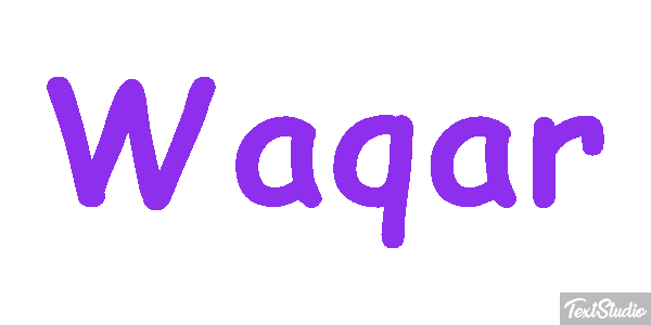 Waqar Text effect
