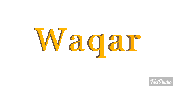 Waqar Text effect