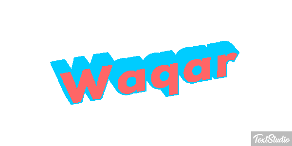 Waqar Text effect
