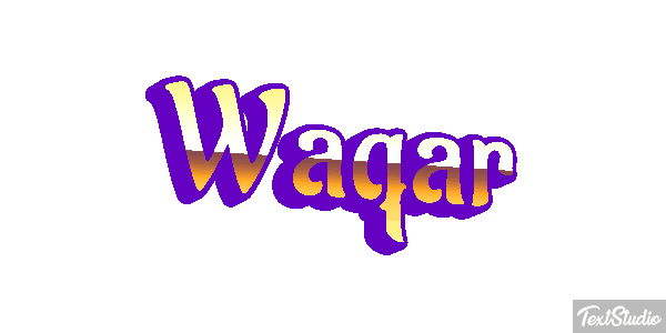 Waqar Text effect