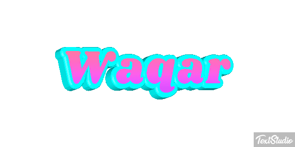 Waqar Text effect