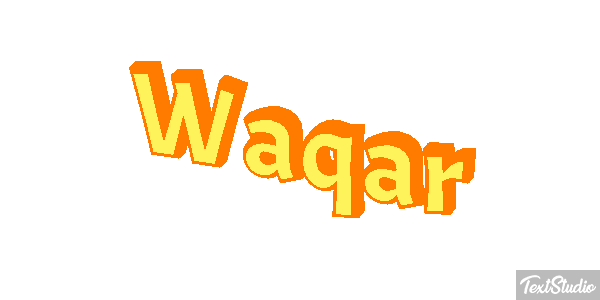 Waqar Text effect