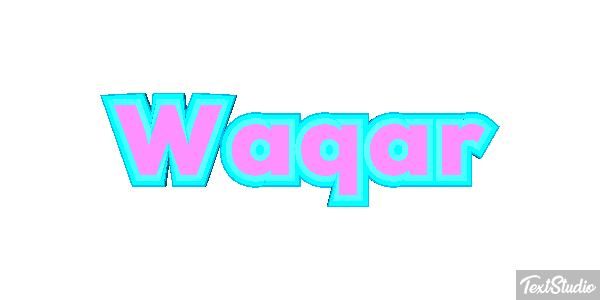 Waqar Text effect