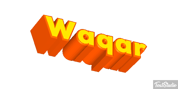 Waqar Text effect