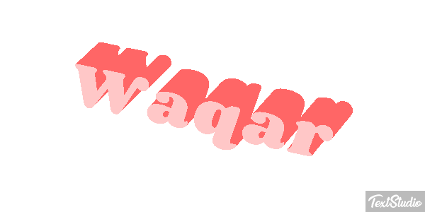 Waqar Text effect