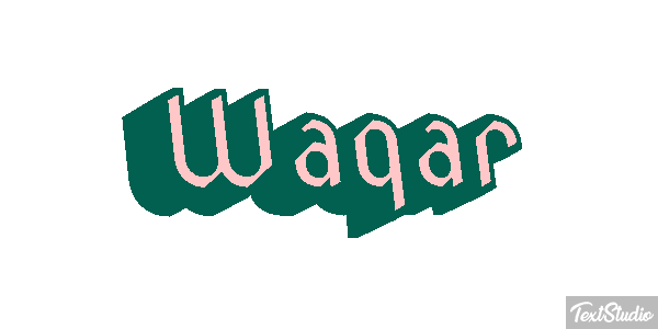 Waqar Text effect