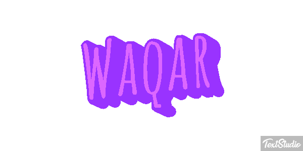 Waqar Text effect