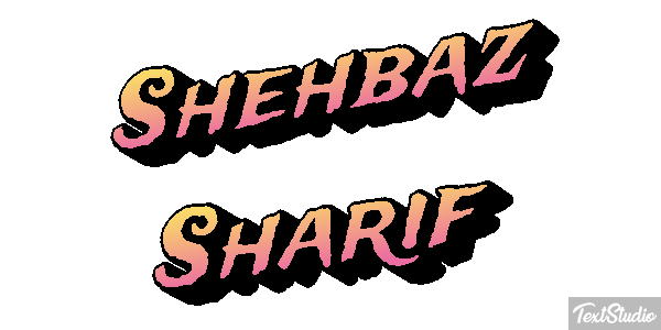 Shehbaz Sharif Text effect