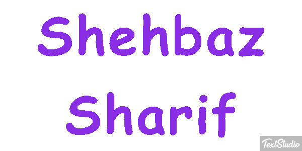 Shehbaz Sharif Text effect
