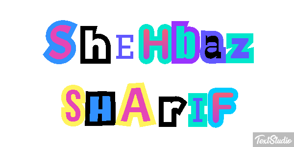 Shehbaz Sharif Text effect