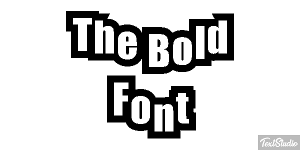 The Bold Font テキスト効果
