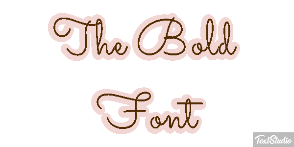 The Bold Font テキスト効果