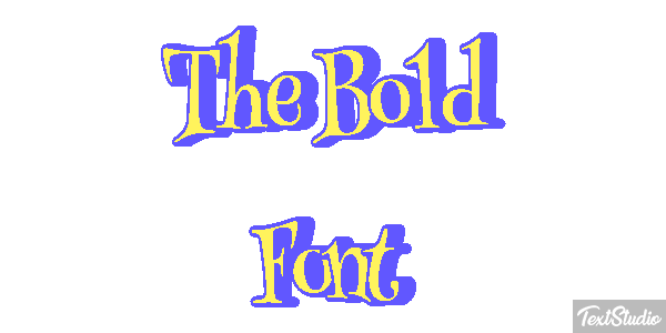 The Bold Font テキスト効果