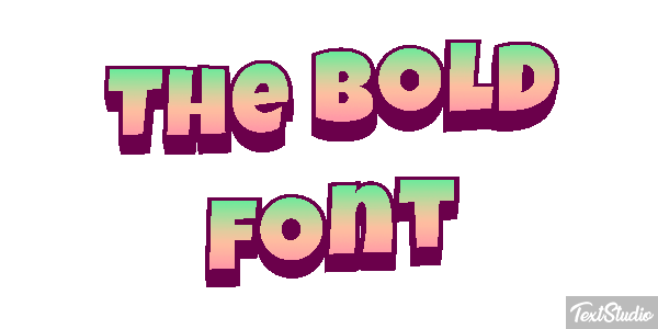 The Bold Font テキスト効果