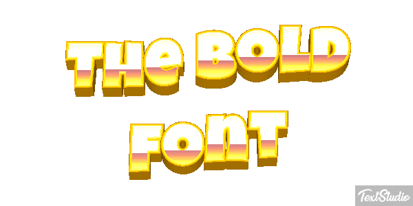The Bold Font テキスト効果
