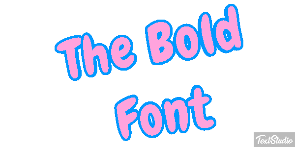 The Bold Font テキスト効果
