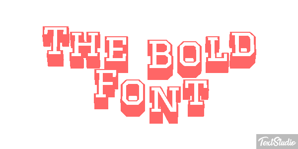 The Bold Font テキスト効果
