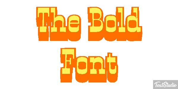 The Bold Font テキスト効果