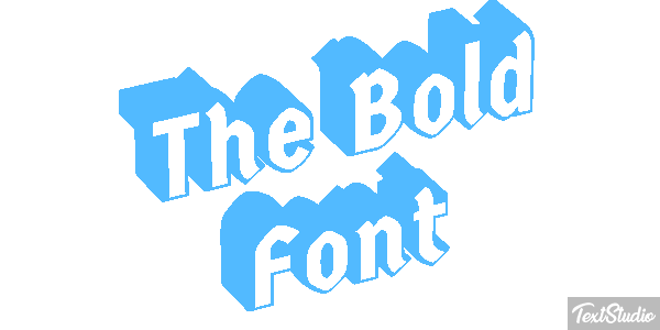The Bold Font テキスト効果