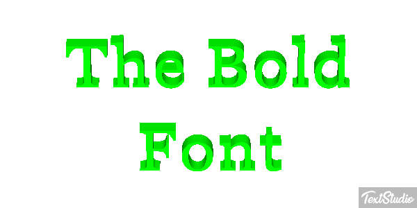 The Bold Font テキスト効果