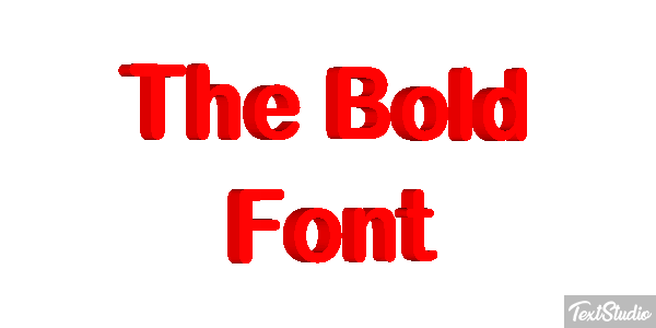 The Bold Font テキスト効果
