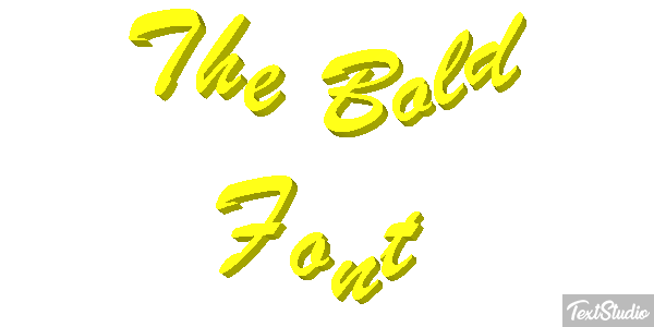 The Bold Font テキスト効果