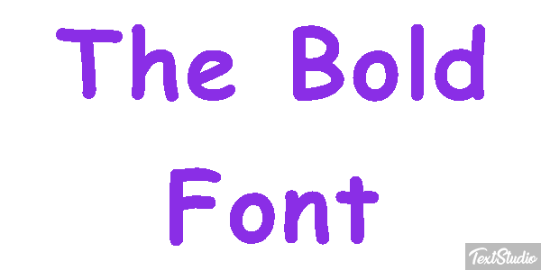 The Bold Font テキスト効果