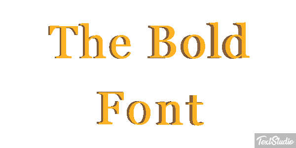 The Bold Font テキスト効果