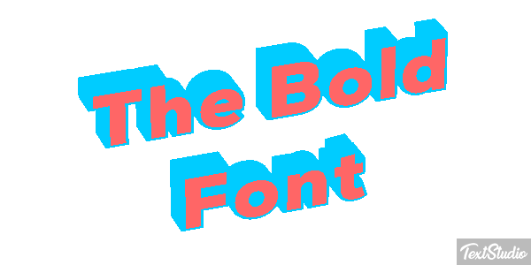 The Bold Font テキスト効果