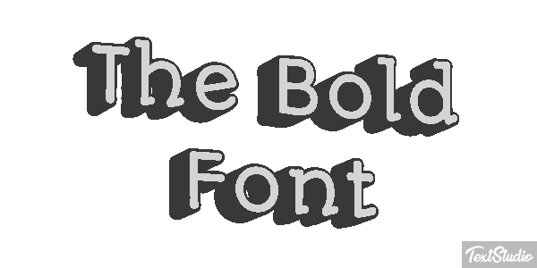 The Bold Font テキスト効果