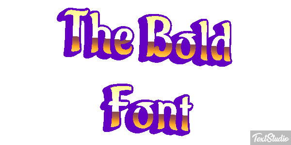 The Bold Font テキスト効果