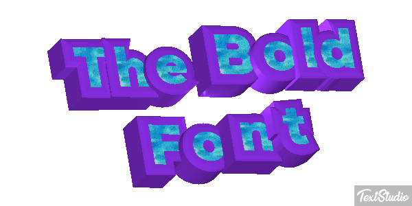 The Bold Font テキスト効果