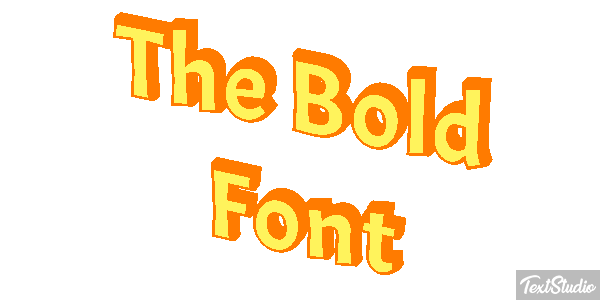 The Bold Font テキスト効果