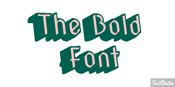 The Bold Font テキスト効果