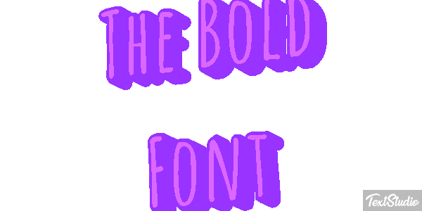 The Bold Font テキスト効果