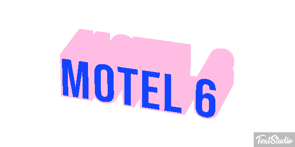 Motel 6 Efeito do texto