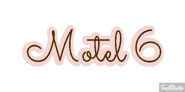 Motel 6 Efeito do texto