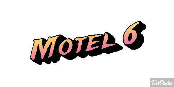 Motel 6 Efeito do texto