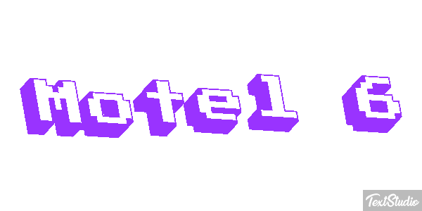 Motel 6 Efeito do texto